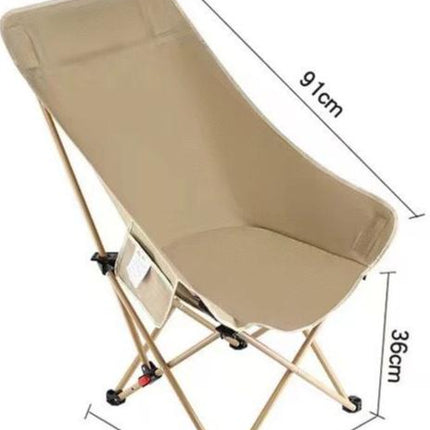 Toborher High Back Folding Camping Chair, Upgraded Thickened Steel Pipe, Padded with Cotton, Side Pocket & Carry Bag