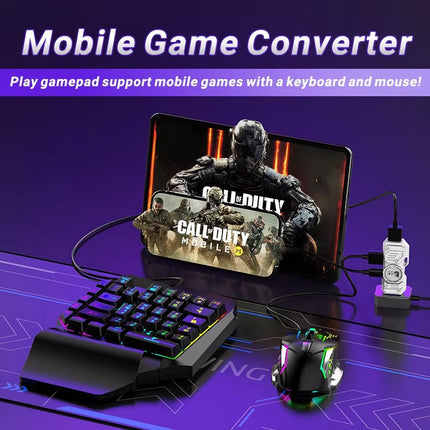 M9 5-in-1 Mobile Gaming Keyboard & Mouse Combo Pack | Wired & Bluetooth Dual Mode | Plug & Play for Android & iOS