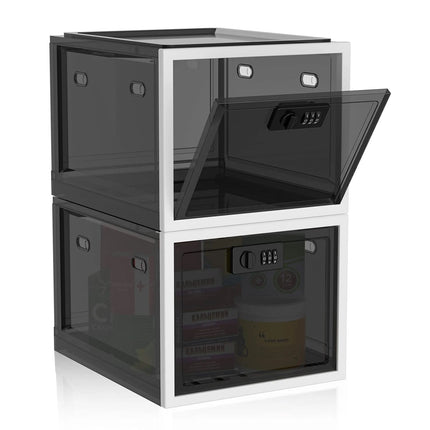 Safety plastic medical storage box with lock childproof first aid lockable