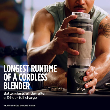 Blast Max Portable Cordless Blender (22oz) – Twist & Go Personal Smoothie Maker with Ice Crush, 3 Programs, Leakproof & Dishwasher Safe