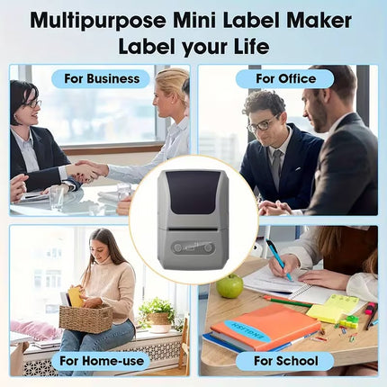 Portable Wireless Thermal Label Printer – Bluetooth Inkless Sticker & Barcode Label Maker for Home, Office & Business