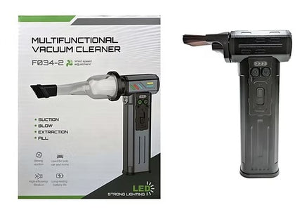 F034-4 Multifunctional Vacuum Cleaner – Dual Blower & Portable Rechargeable Vacuum with LED Light & Digital Display
