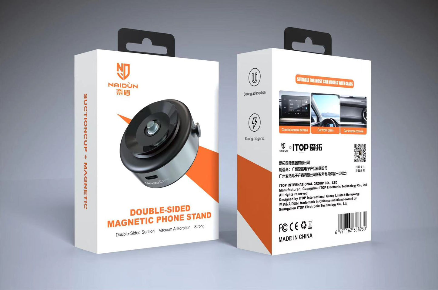 Double-Sided Magnetic Phone Stand  With Wireless Charging
