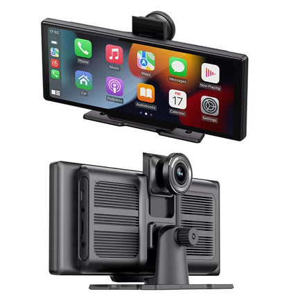 10.26” Smart Car Driving Recorder | Wireless CarPlay & Android Auto Screen with 4K Dash Cam, 1080P Backup Camera, GPS Navigation, Bluetooth & FM