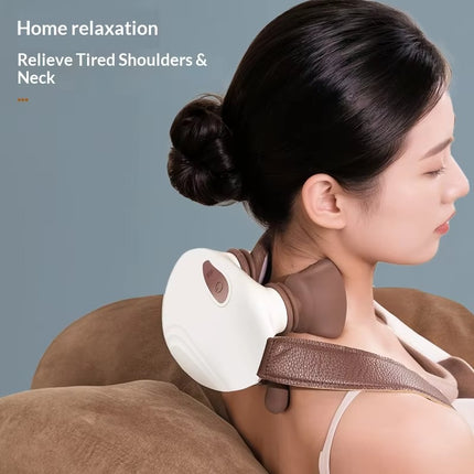 Siaasoo Neck Massager with Heat – Deep Tissue Shiatsu Massage for Neck, Shoulders, Back & Lower Abdomen (Wireless, Type-C Charging)