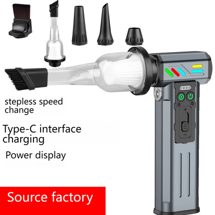 F034-4 Multifunctional Vacuum Cleaner – Dual Blower & Portable Rechargeable Vacuum with LED Light & Digital Display