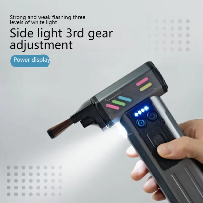 F034-4 Multifunctional Vacuum Cleaner – Dual Blower & Portable Rechargeable Vacuum with LED Light & Digital Display