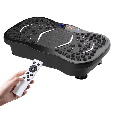Vibration Plate Exercise Machine for Home Use | Whole Body Vibration Fitness Trainer with Bluetooth Speaker, 5 Programs & Resistance Bands