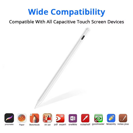 Universal Active Stylus Pen for iPad & Android Tablets – Ultra-Precise Touch Pencil with Palm Rejection, USB-C Fast Charging & LED Display
