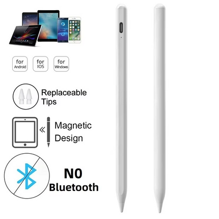 Universal Active Stylus Pen for iPad & Android Tablets – Ultra-Precise Touch Pencil with Palm Rejection, USB-C Fast Charging & LED Display