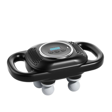 Handheld Deep Tissue Massager, 4 Head Percussion Massage Gun 5 Gears 2 Modes Full Body Muscle Massager, Electric Back Massager for Muscles, Neck, Leg, Shoulder