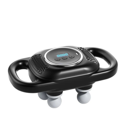 Handheld Deep Tissue Massager, 4 Head Percussion Massage Gun 5 Gears 2 Modes Full Body Muscle Massager, Electric Back Massager for Muscles, Neck, Leg, Shoulder