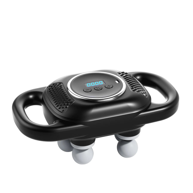 Handheld Deep Tissue Massager, 4 Head Percussion Massage Gun 5 Gears 2 Modes Full Body Muscle Massager, Electric Back Massager for Muscles, Neck, Leg, Shoulder