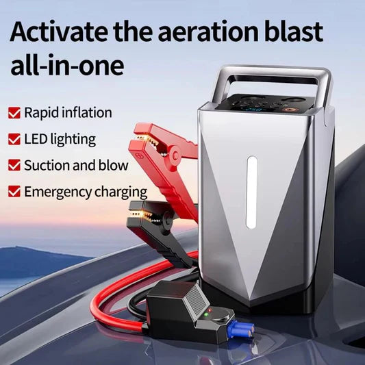 Car Emergency Power Supply Booster Portable Power Bank Battery 90W Fast Charger 12000mAh Car Battery Jump Starter with air Pump