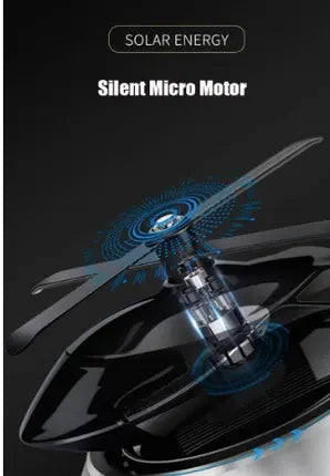 Solar-Powered Rotating Helicopter Aromacure Air Freshener for Car Interior