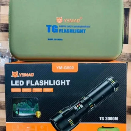 peetta-YEMAO YM-G600 LED Flashlight Long Range Rechargeable Torch online store UAE